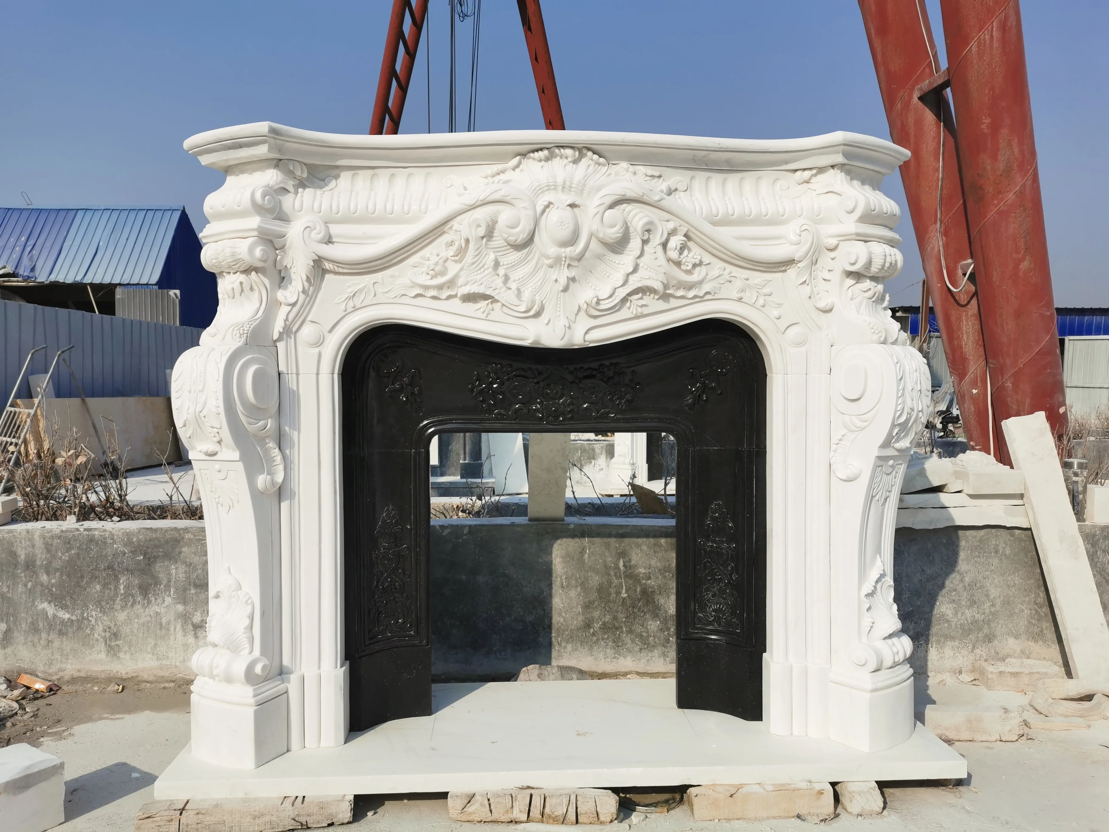 
Marble Mantel fireplace 