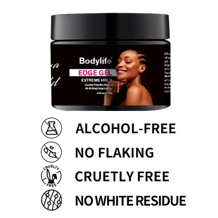 Private Label Oem/odm Hair Wax Braid Gel Private Label No Alcohol And No White Edge Gel Braid Gel Edge Control