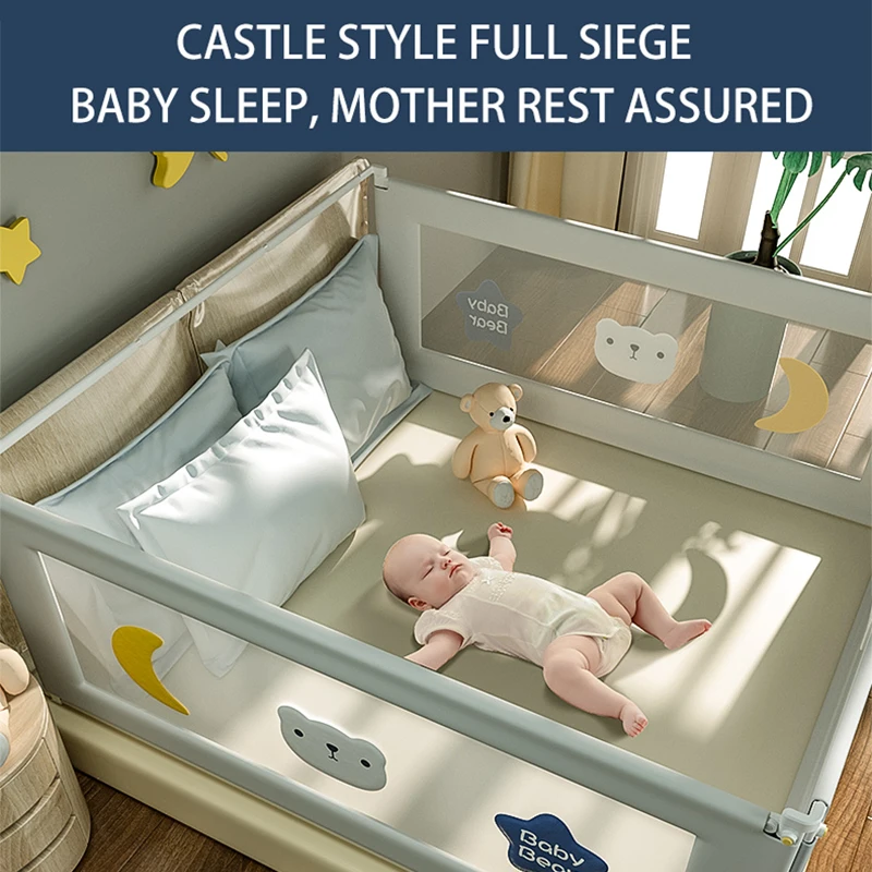 Premium Quality Adjustable Baby Bed Guardrail Handmade Child Safety Rail for Queen Size Bed Breathable Sweatproof