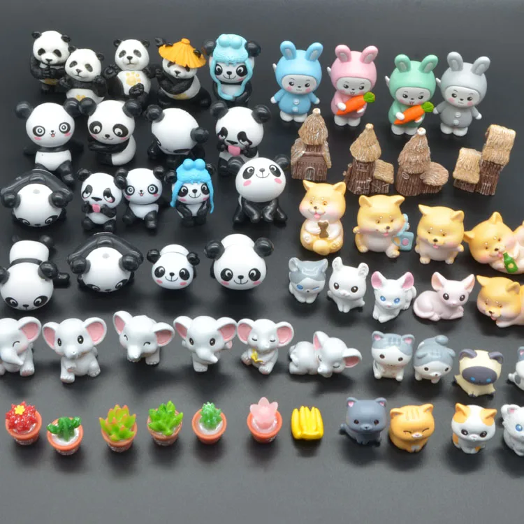 bulk mini white small rabbit figures micro miniature resin figurines bunny manufacturer wholesale bathing animal toys for kids