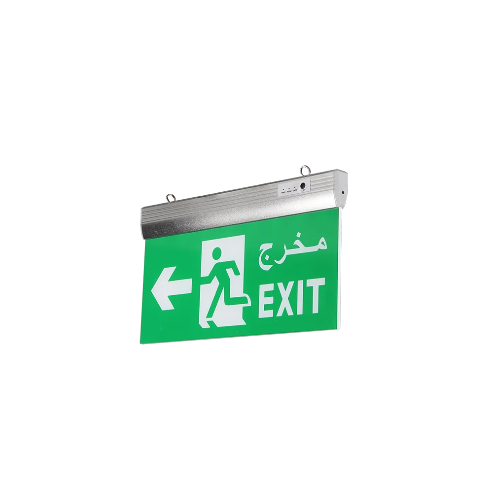 Hot sale Automatic Led Emergency Rechargeable Running Man Arrow Exit Sign Light