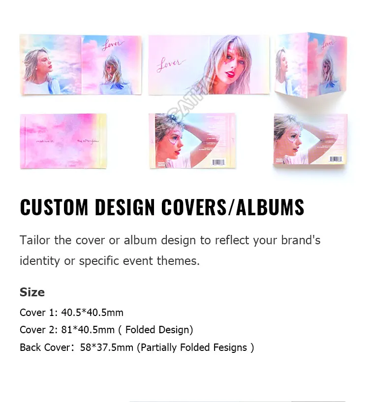 new promotional customized kpop music key chain keyring cd-keychain cute logo box case custom album acrylic mini nfc cd keychain