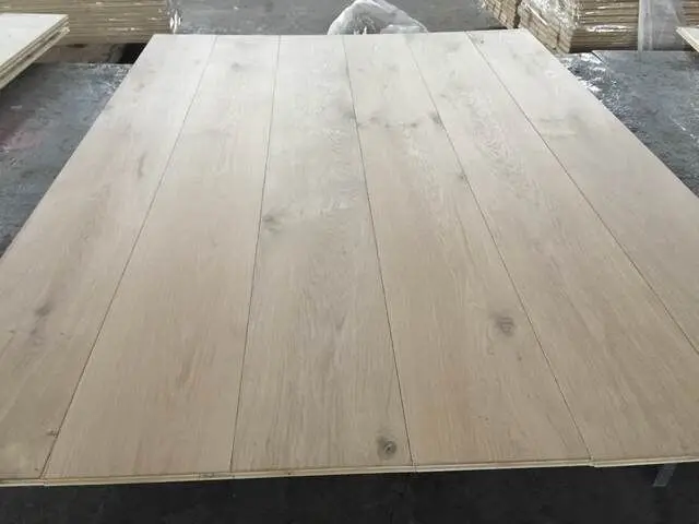 
300 mm wide European oak engineered unfinished white oak parquet flooring 