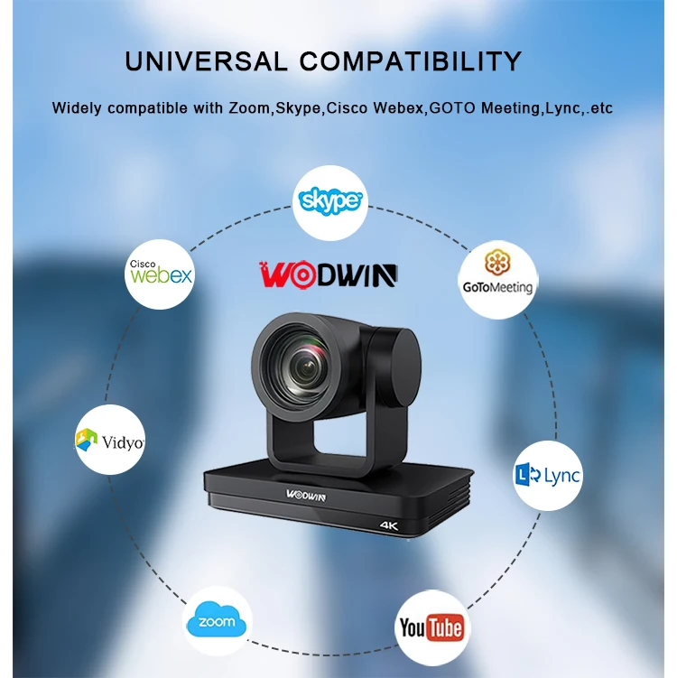 WODWIN 4k resolution Ultra HD CMOS sensor high SNR ptz camera for broadcasting