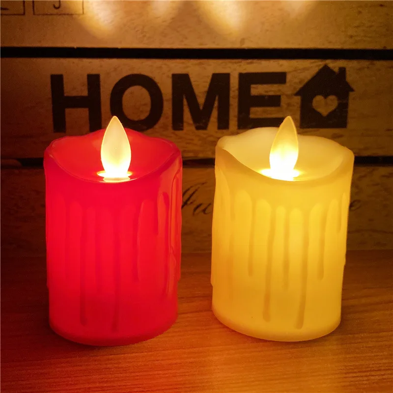 Wholesale Wedding Electric Premium Multi Color Realistic Flickering Led Flameless Candles