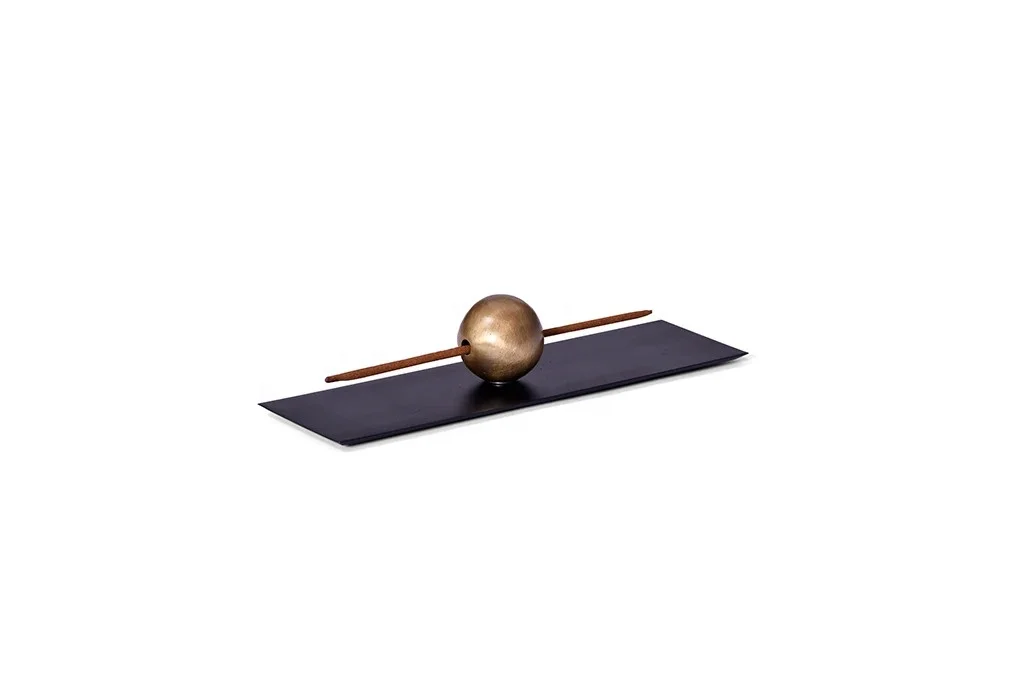 Solid Brass Square  Incense Stick Holder With Base Tray At Very Low Price