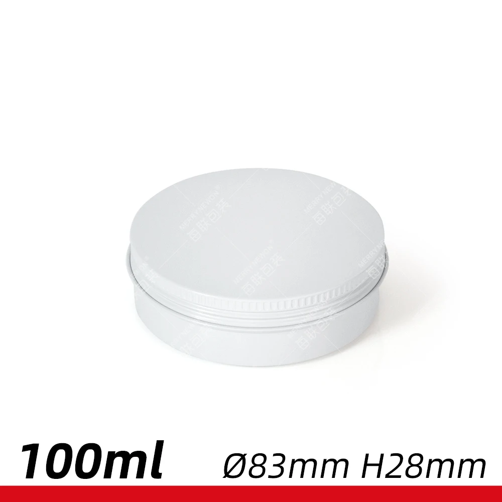 
100g/ml Gold White Red Custom Round Aluminium Metal Candle Pomade Soap Candy Tin Box Packaging 