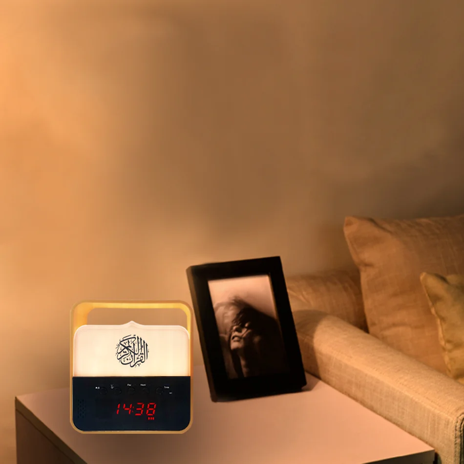 Новое поступление 2021 г. настольная лампа с теплым светом для спальни Корана арабский священный алкоран обучающий динамик