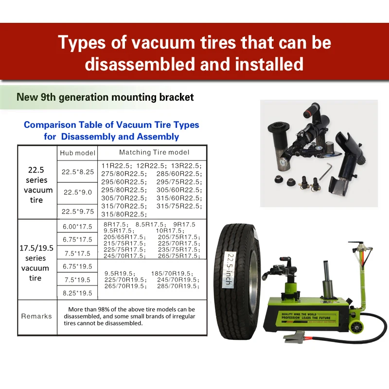 Ce Vehicle Swing Arm Equipment Portable Pneumatic Truck Tyre Changing R22.5 Machine Tire Service Tools Tire Changer Truck