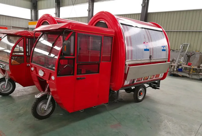 Environmental Protected Electric Drive Mobile Tricycle Food Truck For Multifunction