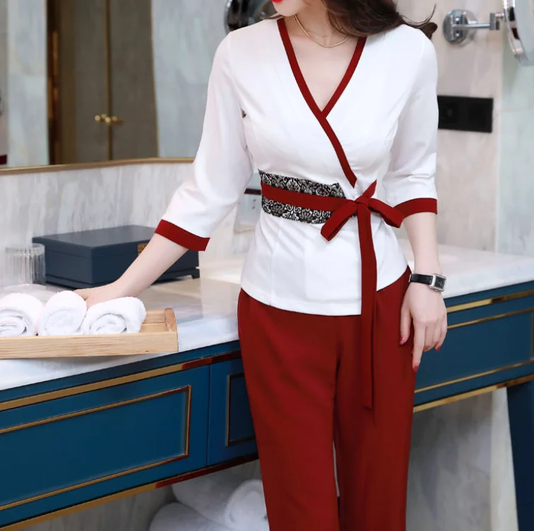Foot bath technician new work clothes sexy slimming suit health pavilion foot massage bath massage foot work clothes