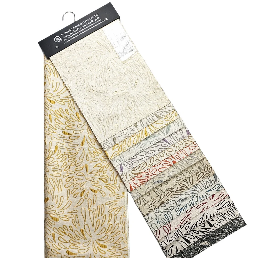 Hight quality single 100% polyester jacquard blackout curtain fabric for hotel room
