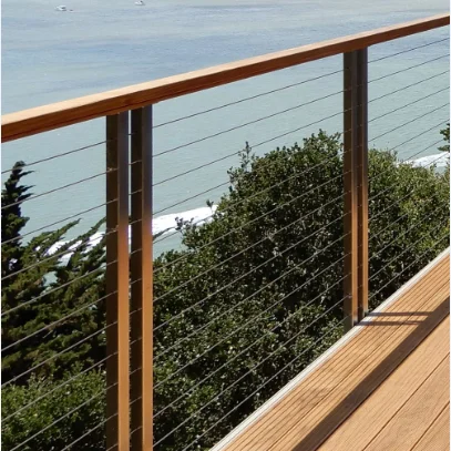 Modern Outdoor Cable Railing Handrail Deck Balcony Stainless Steel Rope Railing Balustrade Cable Railing