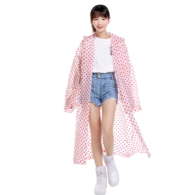 Wholesale reusable eva bicycle rain ponchos women rain coat waterproof with hood fashion foldable raincoat