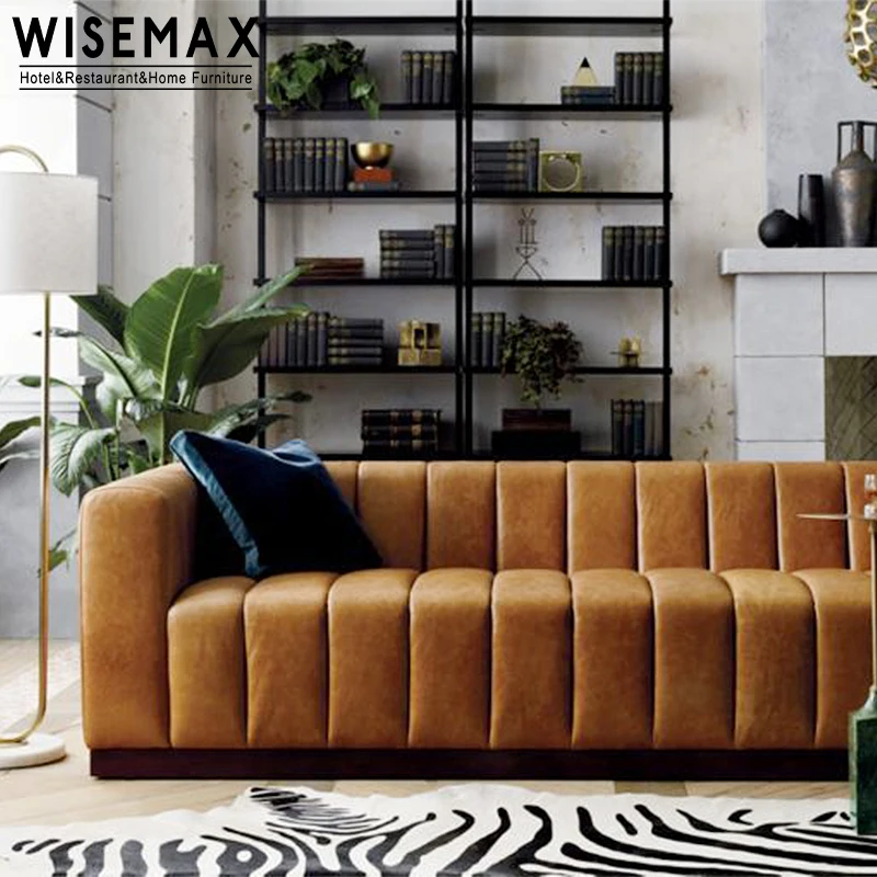 WISEMAX FURNITURE Luxury Double Seat Commercial Furniture Couch Restaurant Cafe Set Microfiber Leather Sofa for Hotel Home