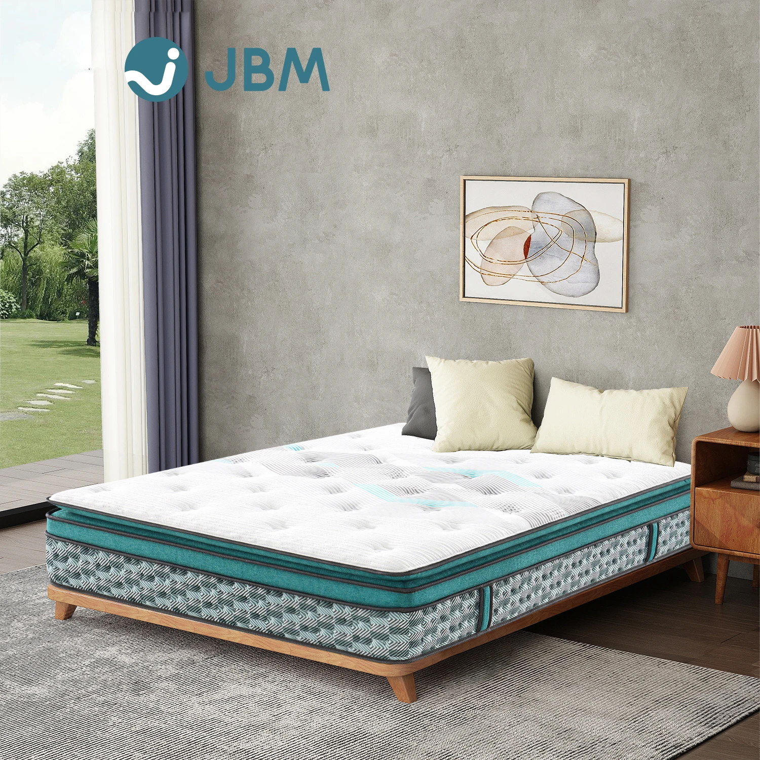 Manufacturer Gel Memory Foam Mattress Pocket Spring Mattress Hot Selling Canada Furniture Chinese Queen Double Size Fabric White