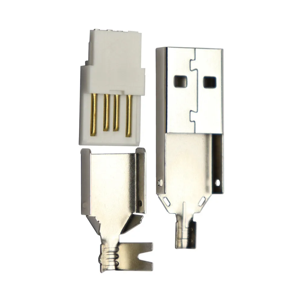 24k Gold plated Type A USB 2.0 Male Connector Plug Solder Type Usb Connector