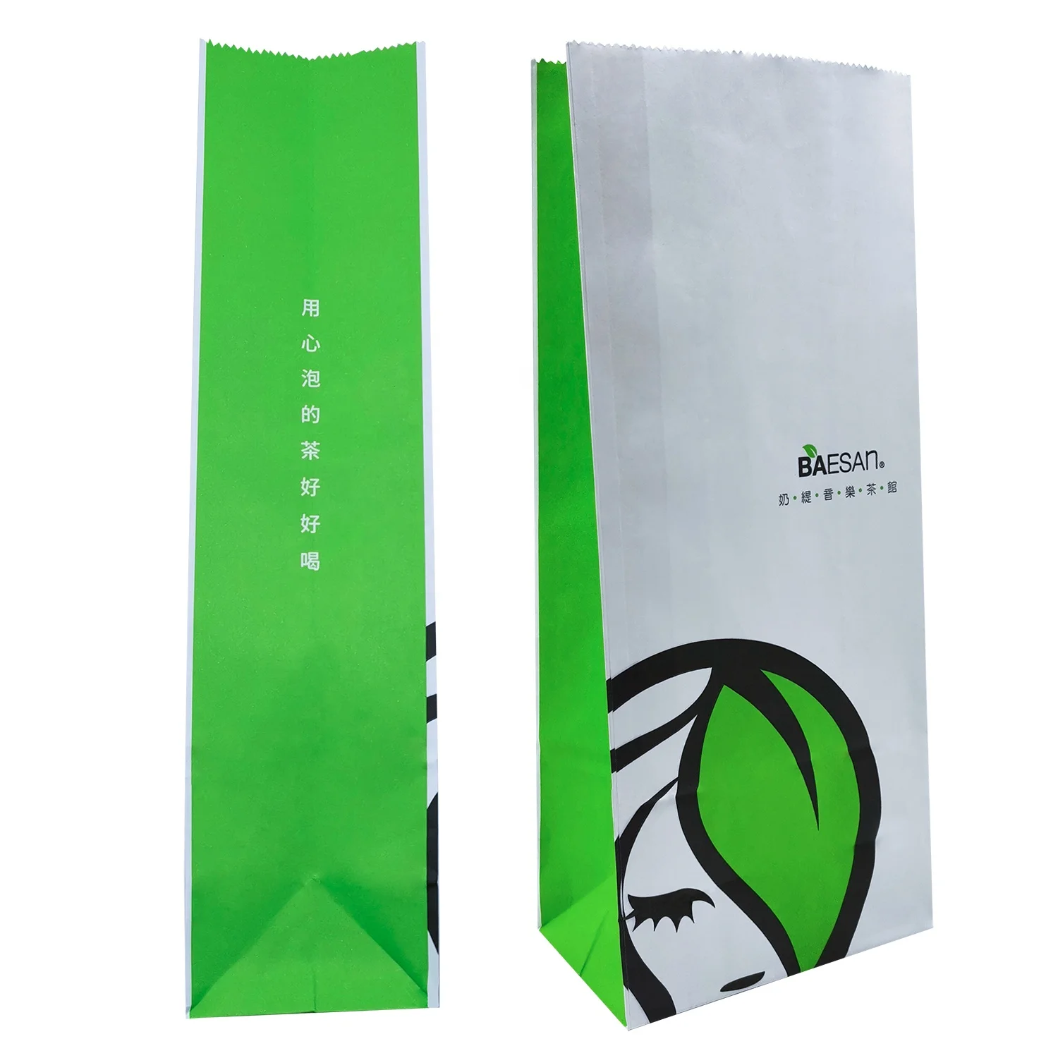 OEM Customize Logo White Recycled Square Bottom Craft Fastfood Packaging Twisted Handle Kraft Pizza Take Out Paper Bags For Food
