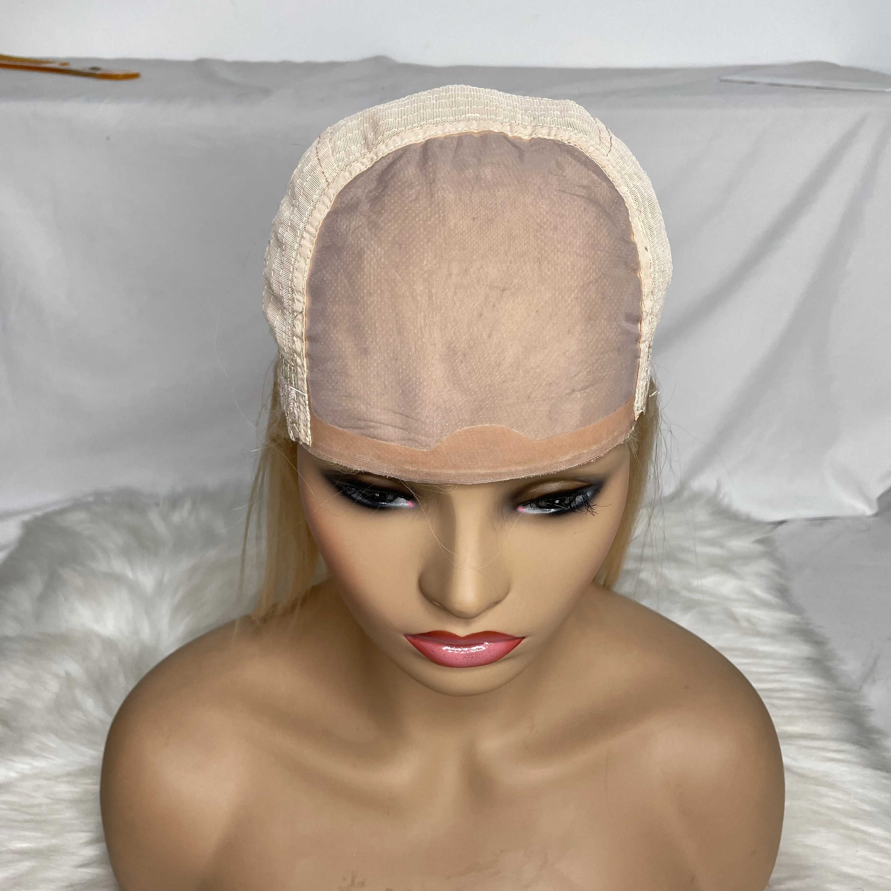 mono lace Full Lace Wigs With Baby Hair #4 Color Straight Human Hair  Glueless Brazilian Virgin Hair