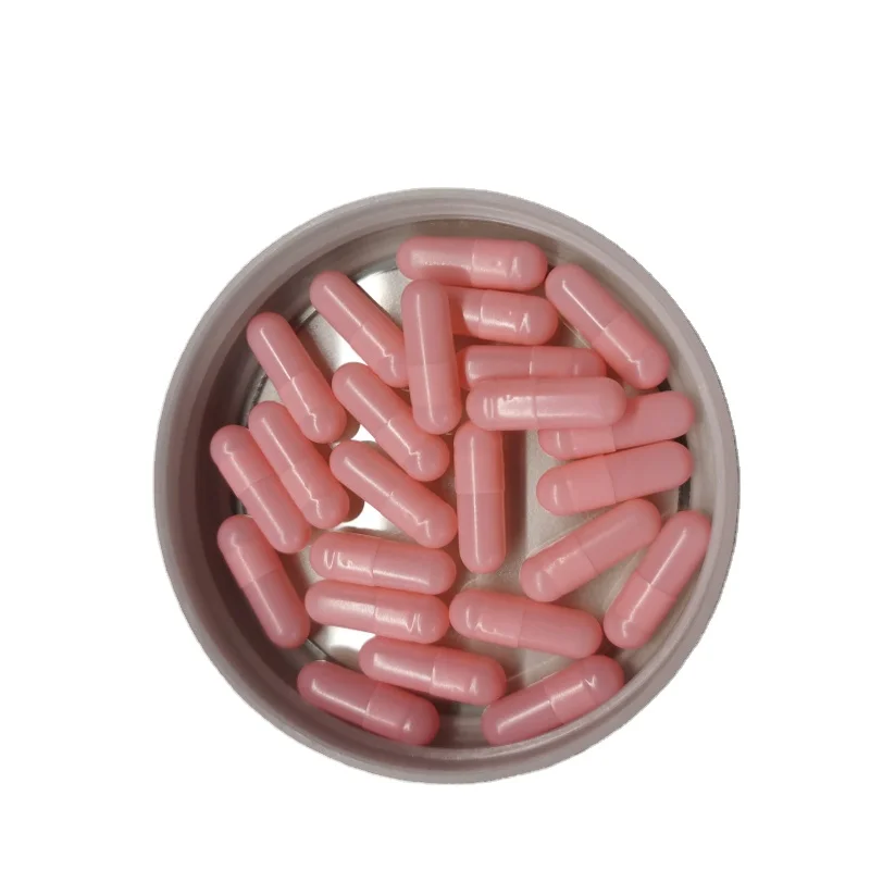 Healsee pink tio2 free HPMC vegetable empty capsules without titanium dioxide
