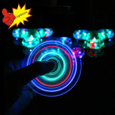 Wholesale Sensory Stress Reliever Spinner Toy Fingertip Gyro Three-Leaf Children Toy Transparent Adjustable Figets Spinner