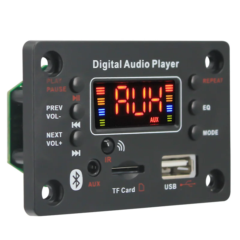 VIRE 12V Wireless Bluetooth 5.0 MP3 WMA Decoder Board Car Audio USB TF FM Radio Module Color Screen MP3 Player Module