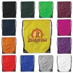 Customized Promotional Polyester Nylon Marathon Race Running Drawstring Backpack Bag