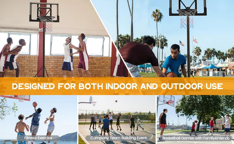 Переносная Регулируемая баскетбольная система для баскетбола, 4,8-10 футов