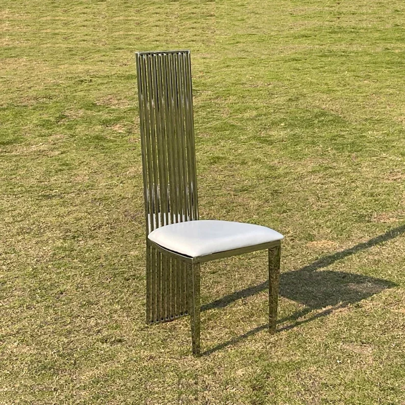 Wedding activity Metal bride modern leather lounge wooden stainless steel chair