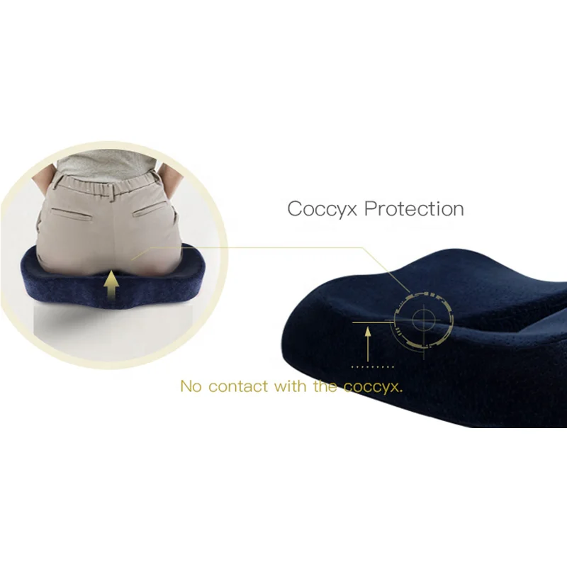 New Design Velvet Fabric Air Flow Memory Foam Massage Car Seat Cushion