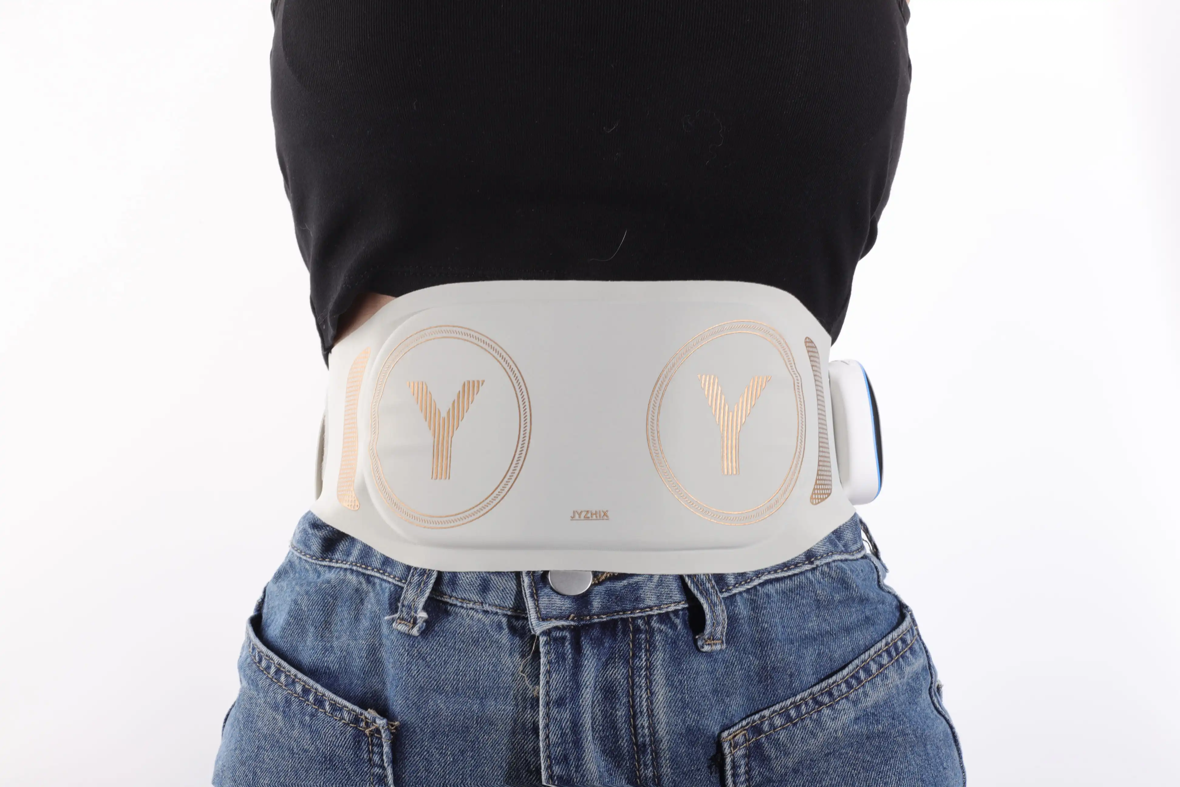 Women Girl Lady Menstrual Period Vibration Heating Warm Palace Waist Massager Cramps Portable Abdominal Pain Relief Belt