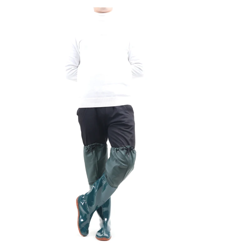 Unisex fishing boots Green PVC watershoes planting agriculture washing work orchard Wellington  rice paddy boot