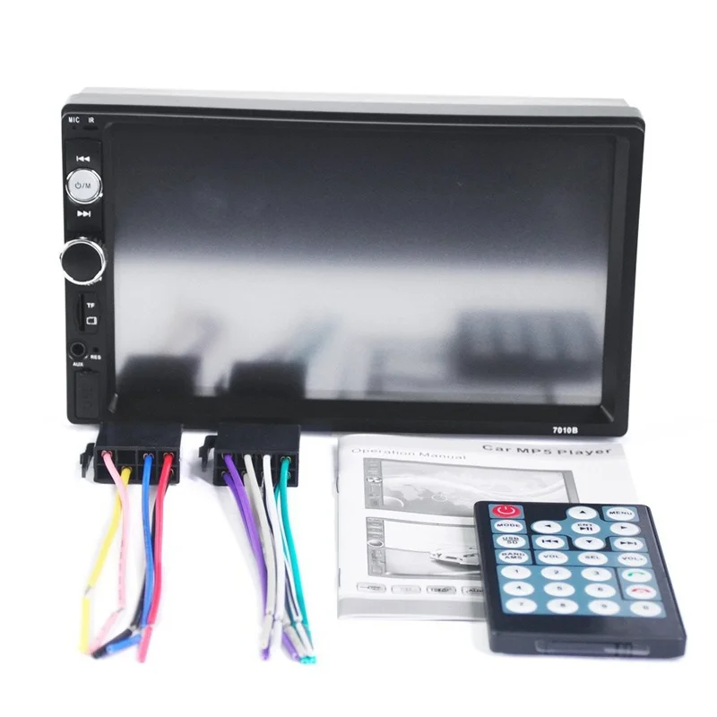 Автомагнитола 2 Din 7010B, мультимедийный плеер с сенсорным экраном 7 дюймов, с поддержкой bluetooth, FM, USB, SD-карт, с функцией подключения к телефону