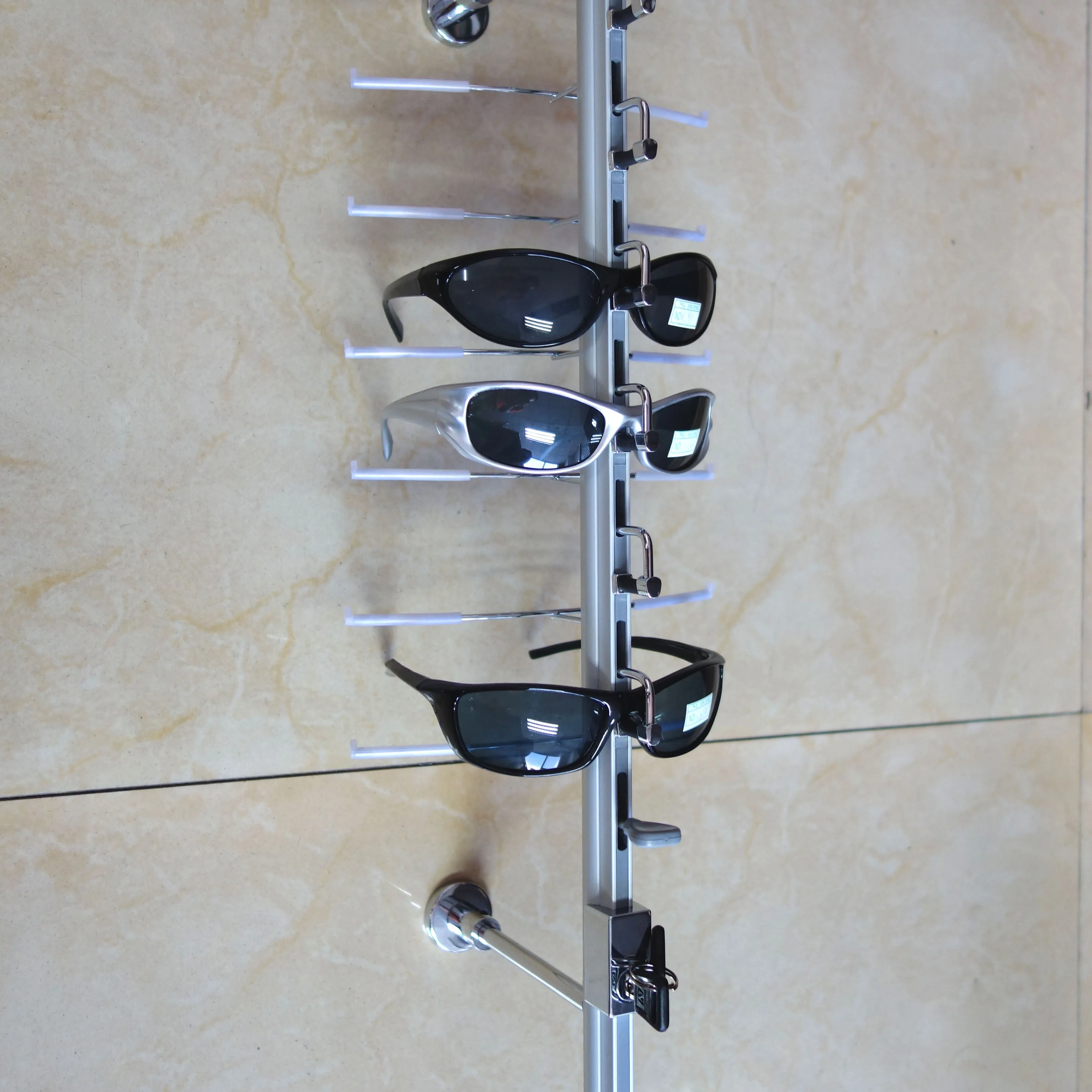 eyewear display rods;sunglasses display poles;glasses display shelf