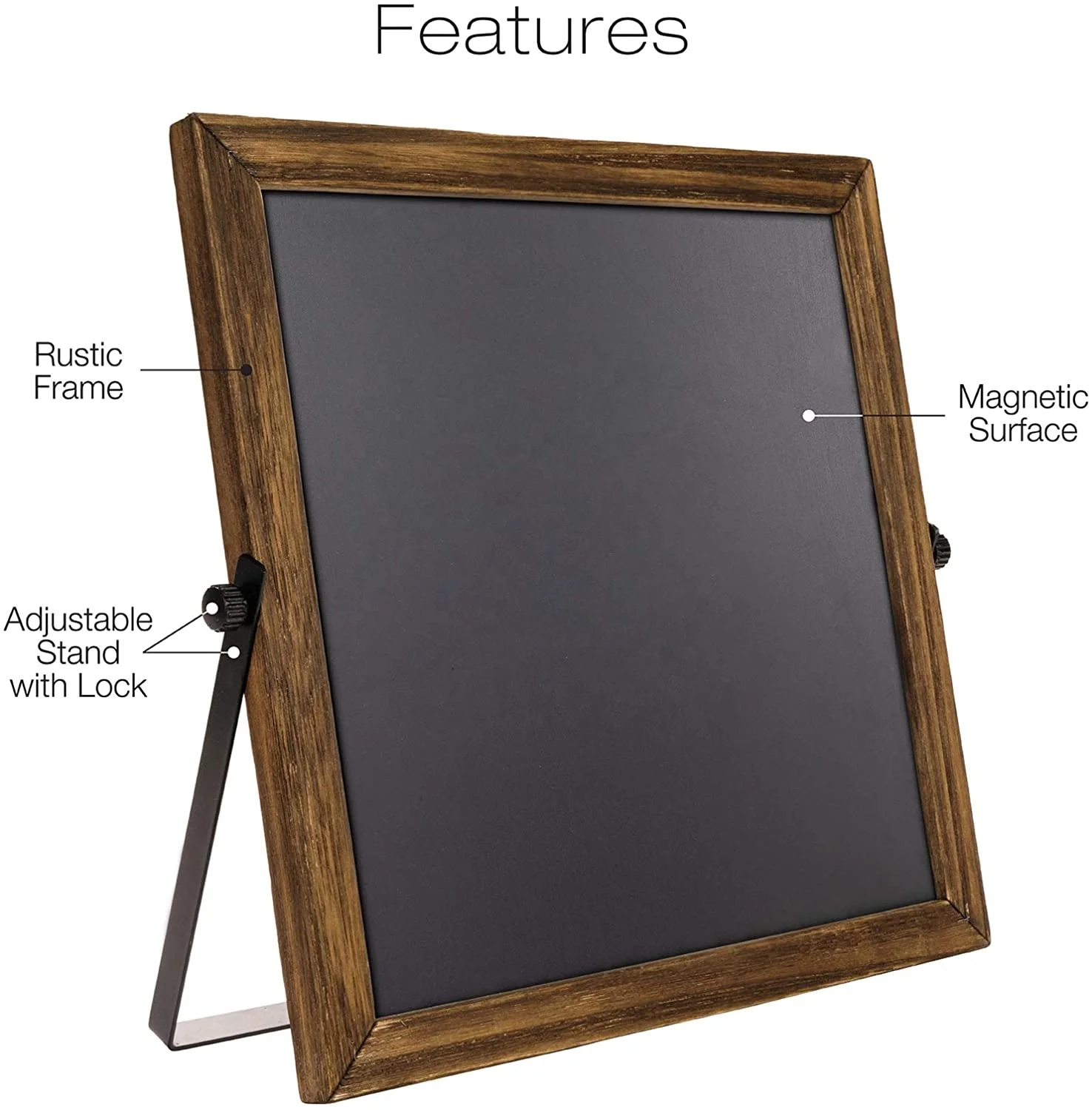 Rustic Chalkboard Sign Wooden Frame  Adjustable Stand  Message Board  Double Sided Display Magnetic blackboard