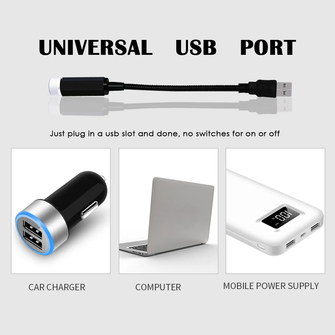 Car Interior Roof Top LED USB Decorative Colorful Star Light Neon RGB Atmosphere Projector Lamp Disco DJ