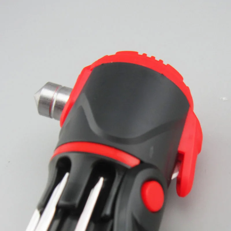 multi vehicle emergency tool with screwdriver set  emergency  hammer crusher torch  safety belt cutter for car insurance  gift