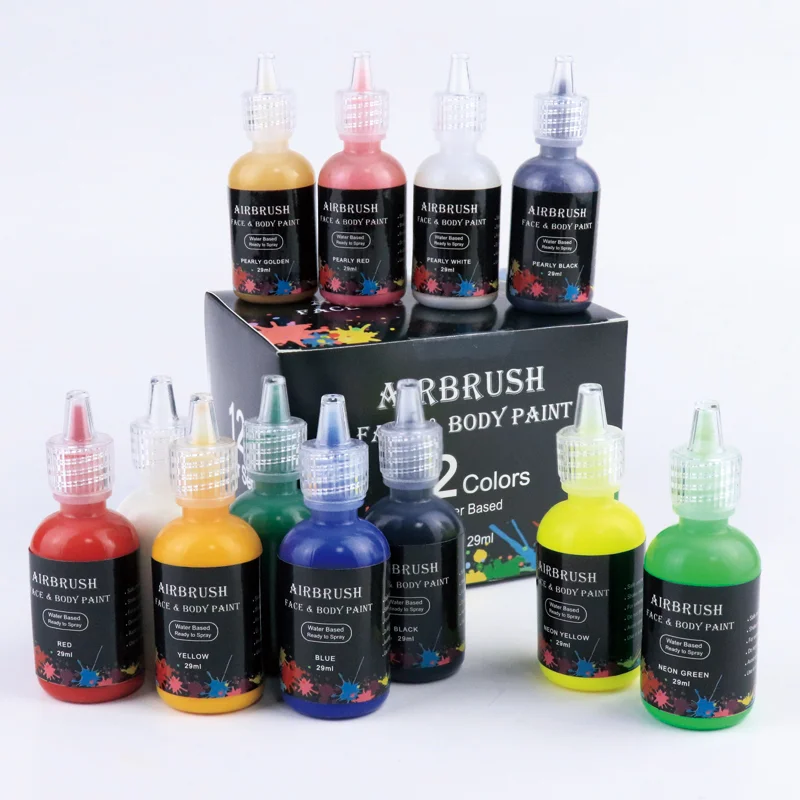 Professional private label liquid face paint kit magic glow body painting makeup