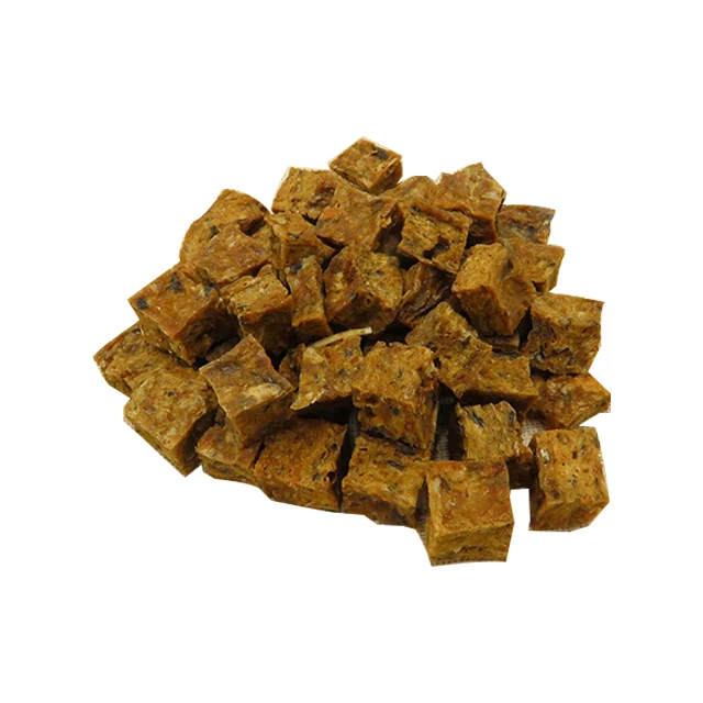 Wholesale bulk dog food treats dried fish salmon cube from Japan