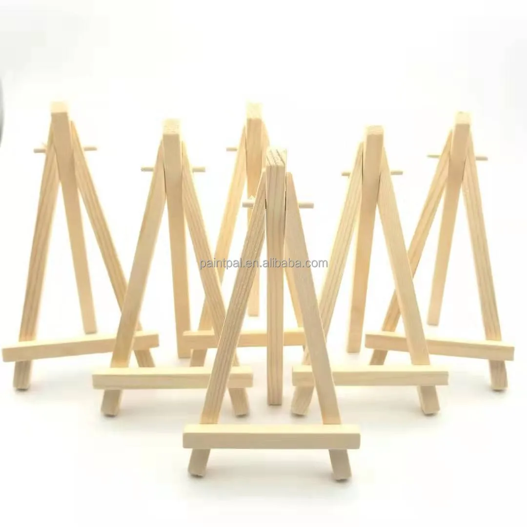 Оптовая продажа, набор маленьких мольбертов 8*15, деревянные мольберты и холсты для демонстрации