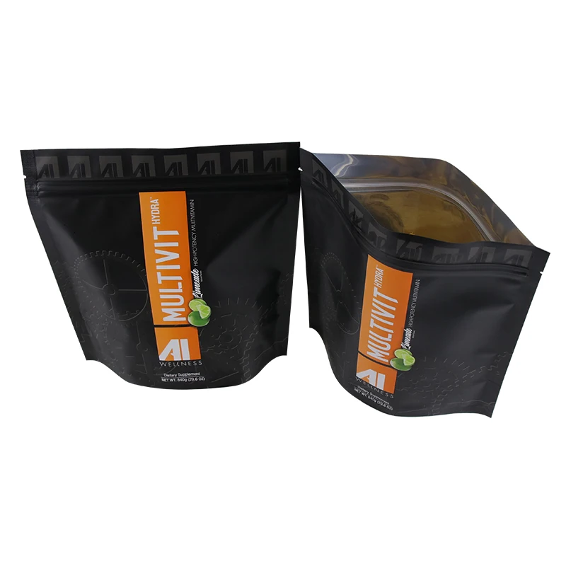 Custom Grade Custom Printed zipper stand up plastic spice sauce packaging pouch bags resealable zip lock food packaging