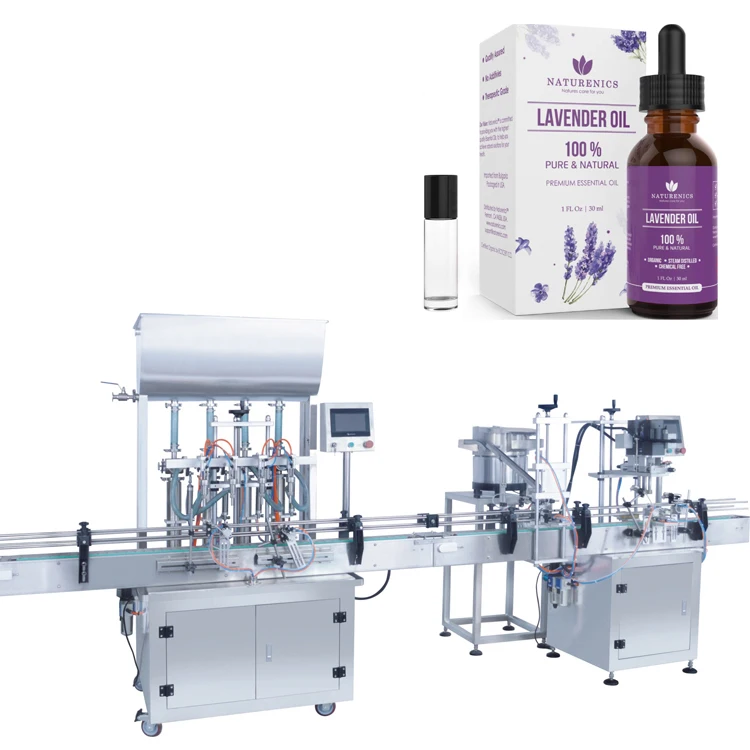 Automatic Perfume Essential Oil Bottle Filling Machine 50ML 200ML Essential Oil Bottle Filling Capping Machine