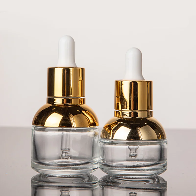 30ml Empty Glass Essential Oil Bottles with Screw Dropper Cosmetic Serum Containers for Skin Care Cream Packaging