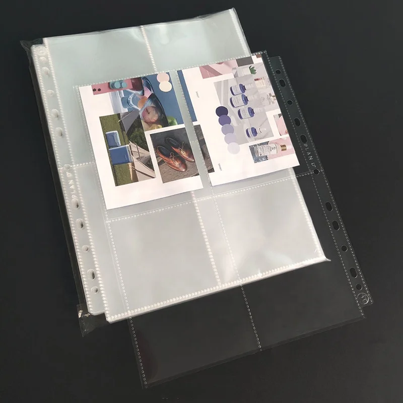 A4 Binder 4 Pocket Photo Storage Book Album inner pages Postcard sleeves