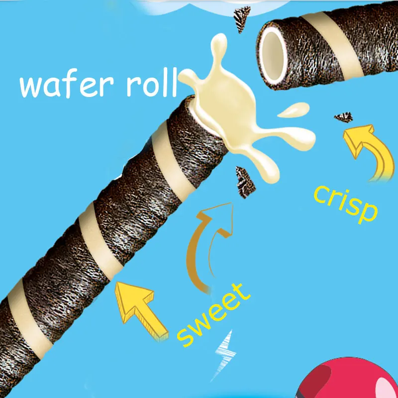 OEM Wafer Roll And Wafer Bites Exotic Snacks Set Sandwich Crispy Biscuit Cookies