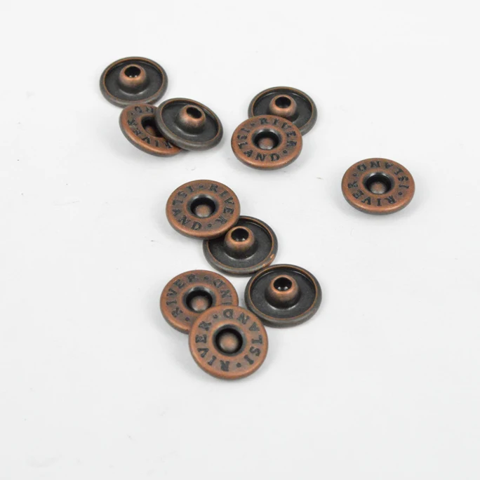 custom logo solid brass leather rivets and studs