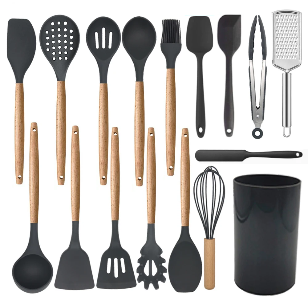 Home and kitchen Silicone Kitchen Utensil set  Accessories Cooking Tools Kitchenware set Cocina Silicone Cooking Utensils Set