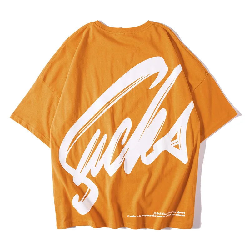 Оптовая продажа Мужская футболка с коротким рукавом в стиле хип-хоп мужская одежда рэпера мужские рубашки