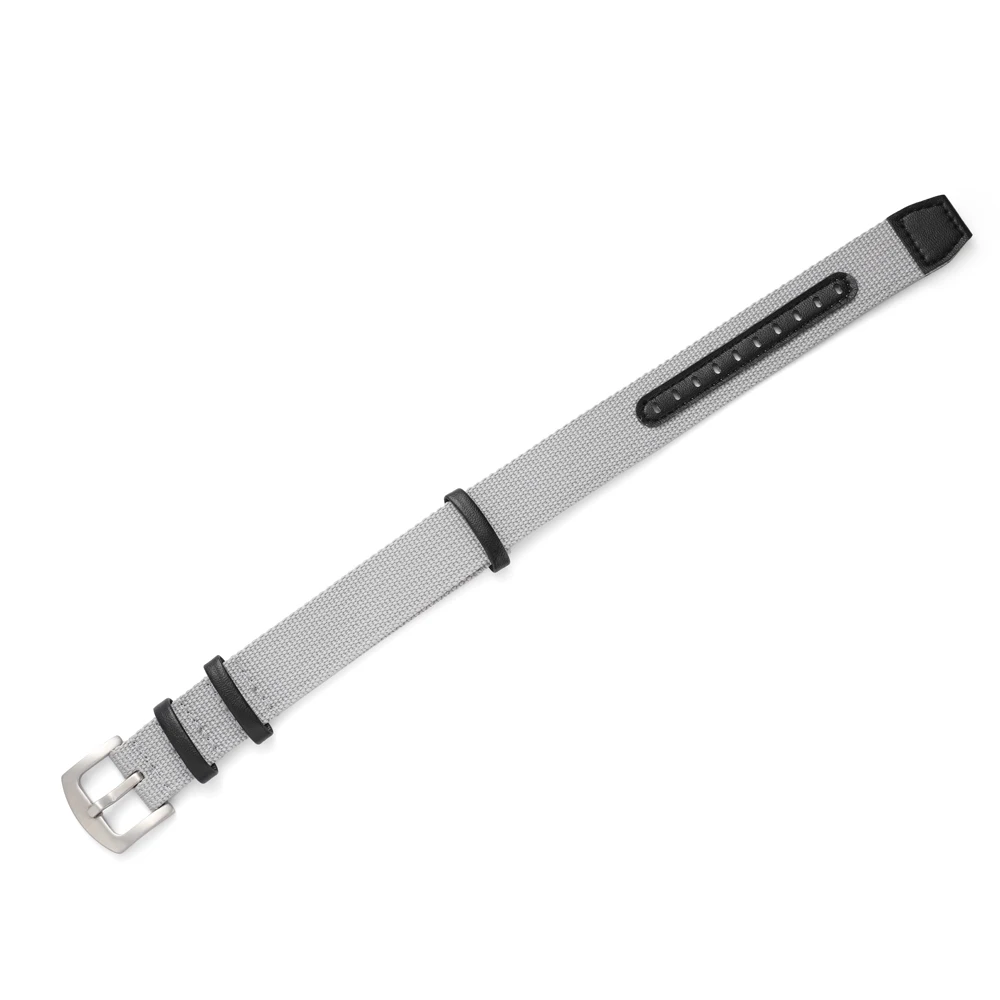 20mm 22mm Leather Nylon Combined Watch Band Waterproof Canvas Watch Strap Replacement Watchbands Three Ring Buckle Wristband