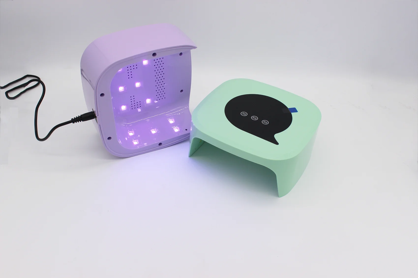 CE approved High Power Purple Color UV Nail Lamp Led Gel Dryer Salon Manicure Lamp  with Smart Timer